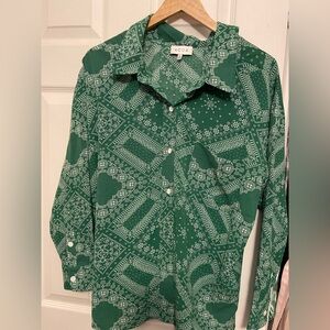 ACOA Green Patterned Women's Shirt